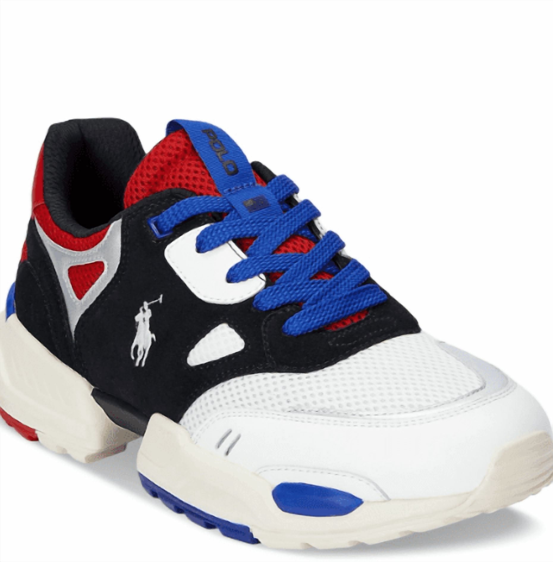 POLO RALPH LAUREN Men\'s Jogger Leather Mesh Sneakers White Multi Size 9.5D Ralph Lauren Sneakers Men main image 4