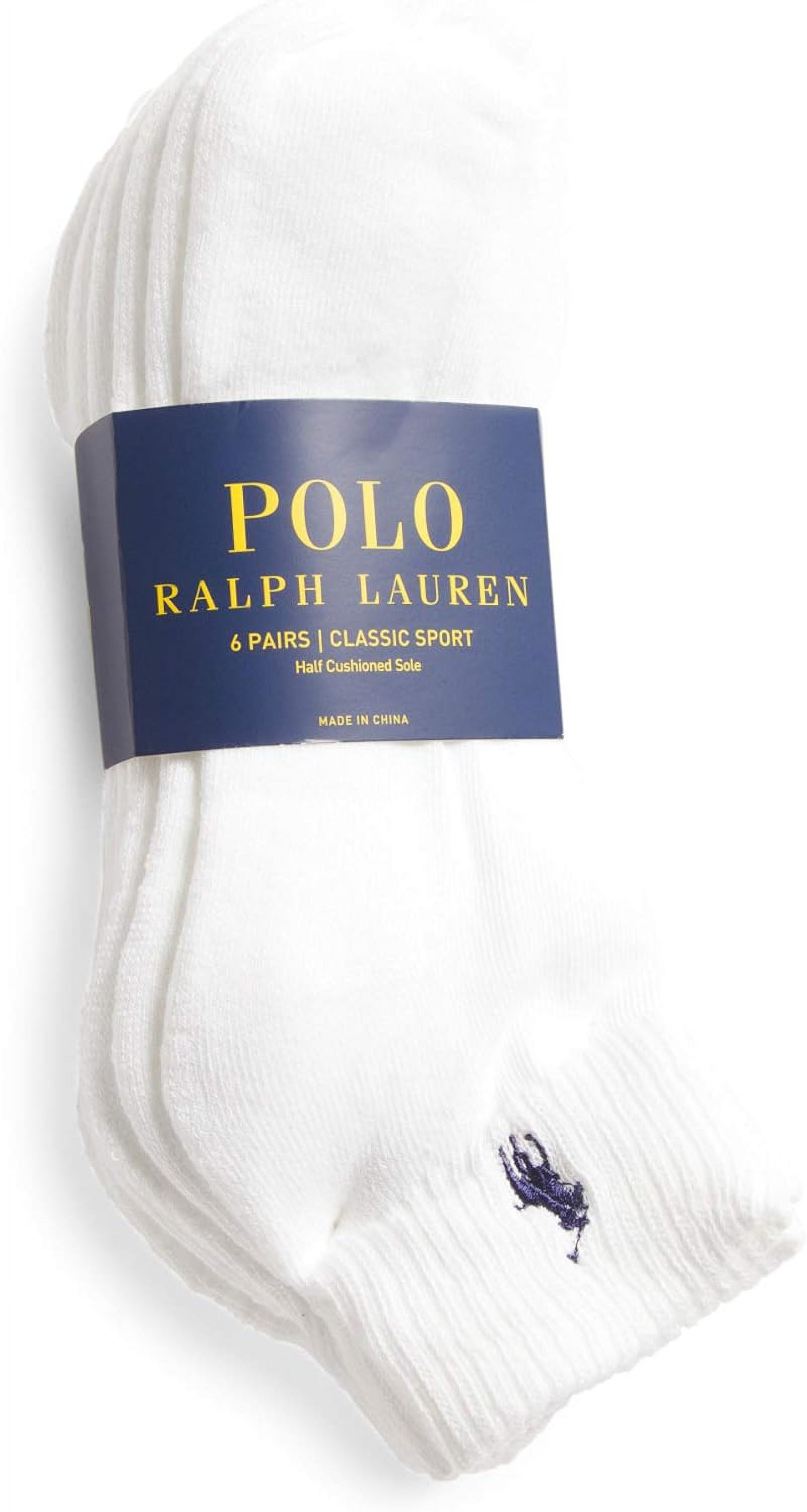 POLO RALPH LAUREN Men's Quarter Socks, SIZE 12 White/White - Walmart.com