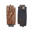 thumbnail image 1 of POLO RALPH LAUREN Men's Quilted Field Leather Touchscreen Gloves, Brown/Navy L, 1 of 1