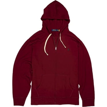 POLO RALPH LAUREN Men's RL Fleece Full-Zip Hoodie, Regular and Big & Tall Sizes (Red 006 Black Pony, XX-Large, 2XL)