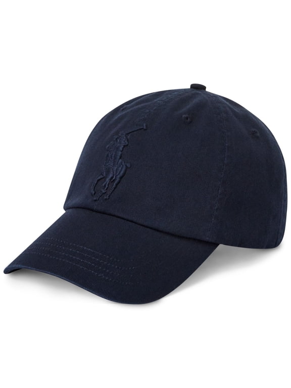 Mens Aviator Navy Buckle Sweatband Seamed Bill Embroidered Logo Accent Big Pony Baseball Ball Cap Hat