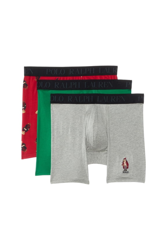 Mens Bear Boxer Brief 3-Pack Multicolor Large