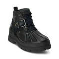 thumbnail image 1 of POLO RALPH LAUREN Mens Black Waterproof Buckle Accent Oslo Round Toe Wedge Lace-Up Leather Boots Shoes 8 D, 1 of 2