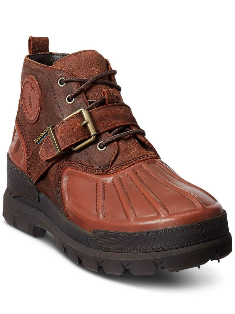 THE MENS STORE Mens Brown Traction Cap Toe Block Heel  display picture 3