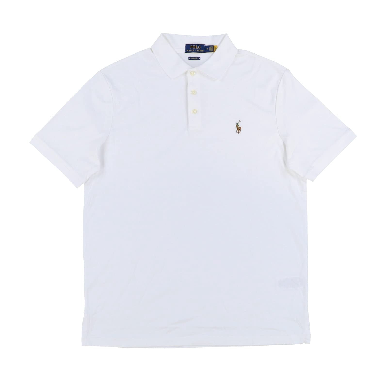 Ralph Lauren Polo M ホワイト　swag POLO RALPH LAUREN Mens Classic Fit 3 Button Interlock Polo Shirt
