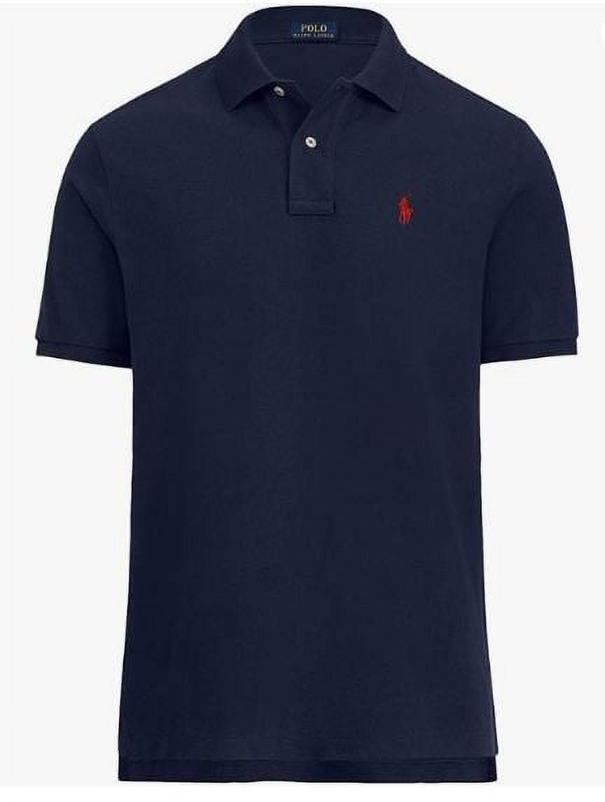 POLO RALPH LAUREN Mens Classic Fit 3 Button Interlock Polo Shirt (Navy ...