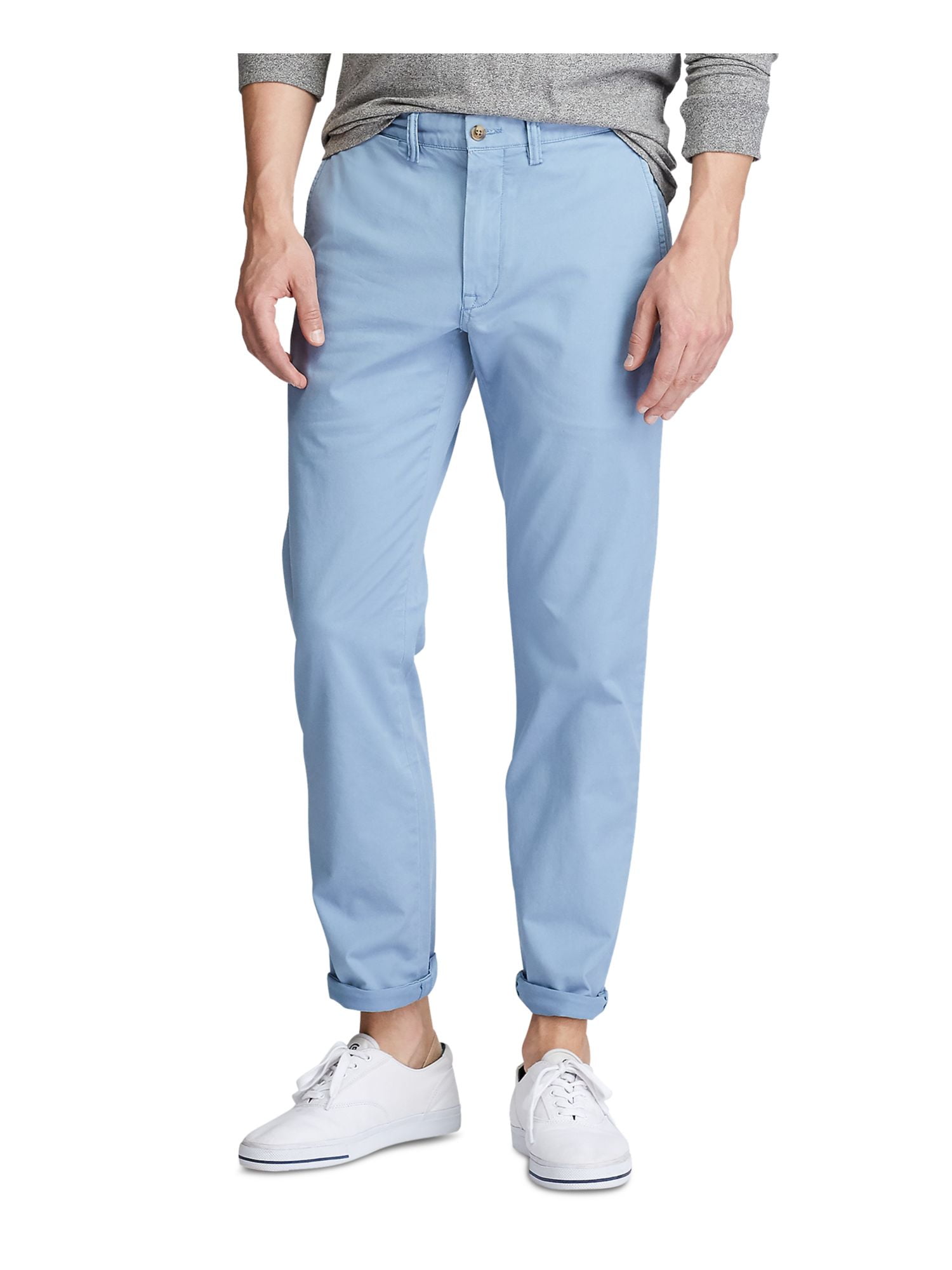 POLO CHINO 2tuck MADE IN USA 34×32 POLO RALPH LAUREN Mens Light Blue Chino Pants 34 X 32