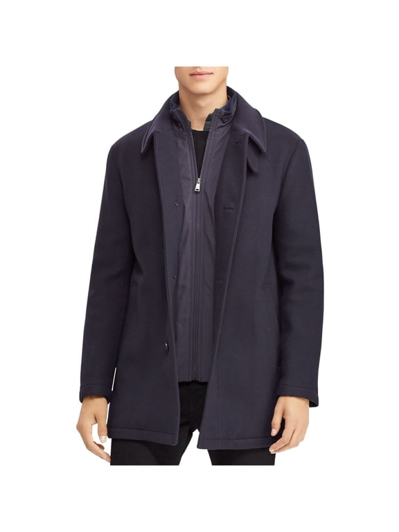 Mens Melton Navy Car Coat 44R