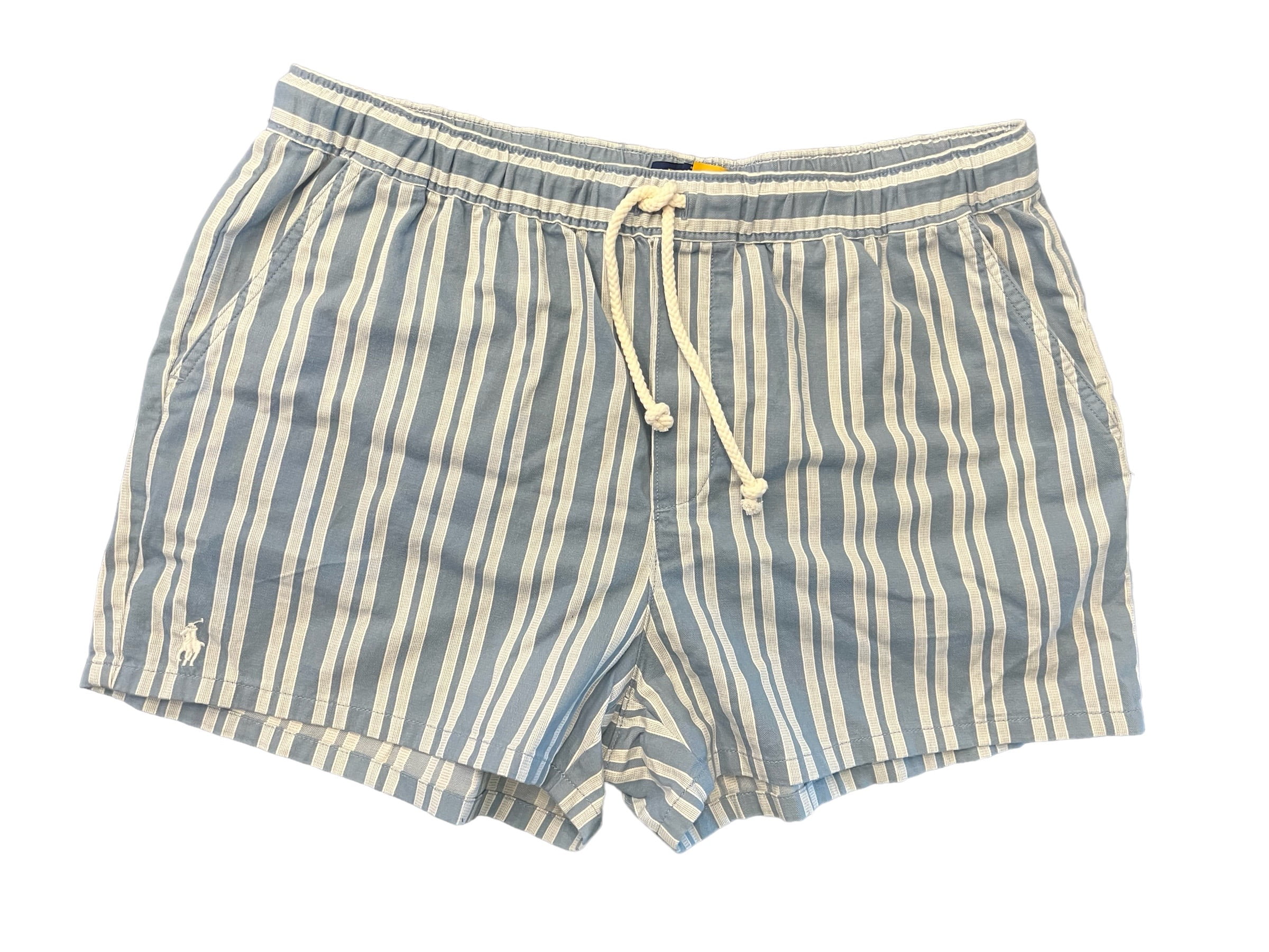 POLO RALPH LAUREN White/Blue Women's Drawstring Beach Striped