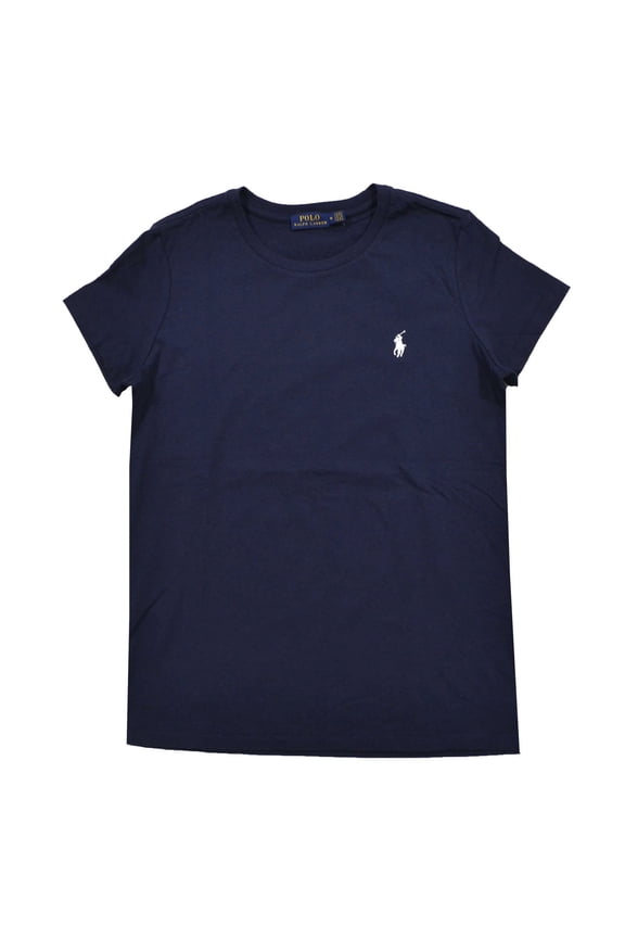 Womens Crew Neck Jersey T-Shirt (S, Rl Navy Blue)