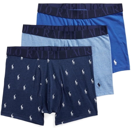 POLO Ralph Lauren Men's Classic Fit Stretch Moisture Wicking Boxer Briefs 3-Pack