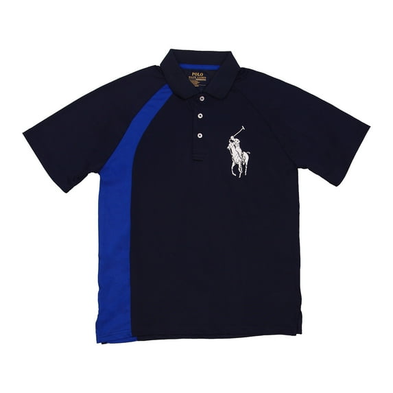 POLO Ralph Lauren Performance Mens Moisture Wicking Polo Shirt (Small, Blue)