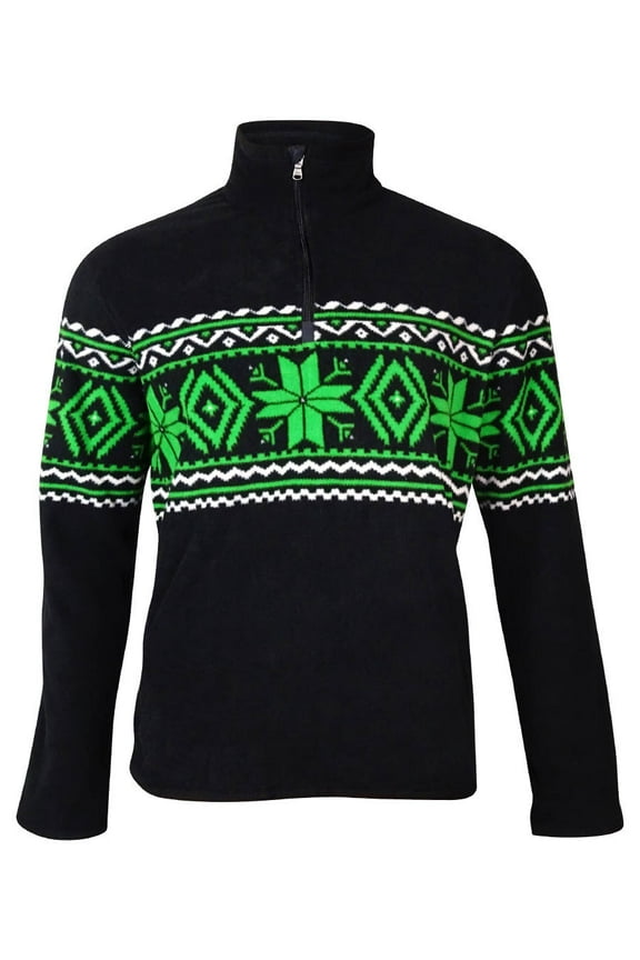 POLO by Ralph Lauren Black Novelty Half Zip Sweatshirt 1/2 , Size Small