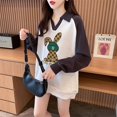 thumbnail image 1 of POLO collar cartoon long sleeve top, 1 of 10