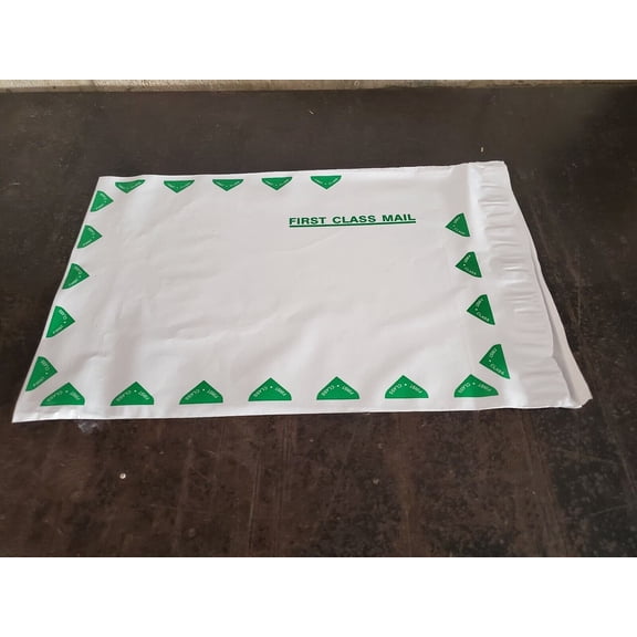 POLY BAG 10" X 13" PLASTIC FIRST CLASS MAIL   SELF SEAL 100 PER CASE  50.00 CS
