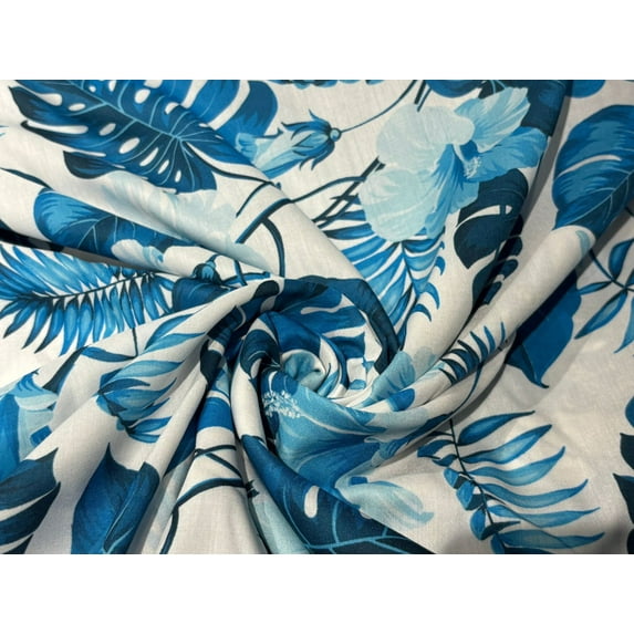 POLY MUSLIN PRINTED FABRIC 56" wide TROPICAL/ BEACH WEAR