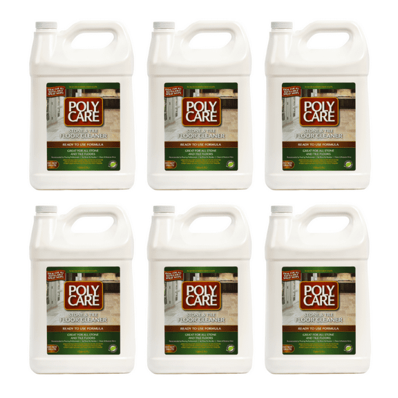 POLYCARE Stone & Tile Floor Cleaner Refill - 128 fl oz (6 Pack) - Fresh- Refill for Spray Mops and Spray Bottles - Residue-Free Floor Cleaning Solution