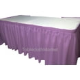 thumbnail image 1 of POLYESTER PLEATED TABLE SET SKIRT skirting Catering Trade Show Dj set up kit", (Color: Lavender - Size: 14' Table Skirt), 1 of 3
