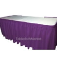 thumbnail image 1 of POLYESTER PLEATED TABLE SET SKIRT skirting Catering Trade Show Dj set up kit", (Color: Purple - Size: 21' Table skirt), 1 of 3