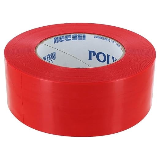 Rugged Blue Polyken 757 Red Polyethylene Film Premium Grade Multi-Purpose Tape 2in x 60yd Straight Edge | Rubber-Based Adhesive Tape with Low VOC | Polyken Tape Ideal for Carpet Bundling