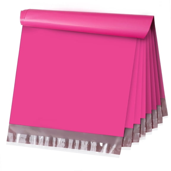 POLYSELLS 50 pcs 14.5x19 Inches Pink Poly Mailers Shipping Envelopes, Strong Adhesive Sealing, Waterproof, and Tear-resistant Postal Mailing Bags for Clothing and Accessories