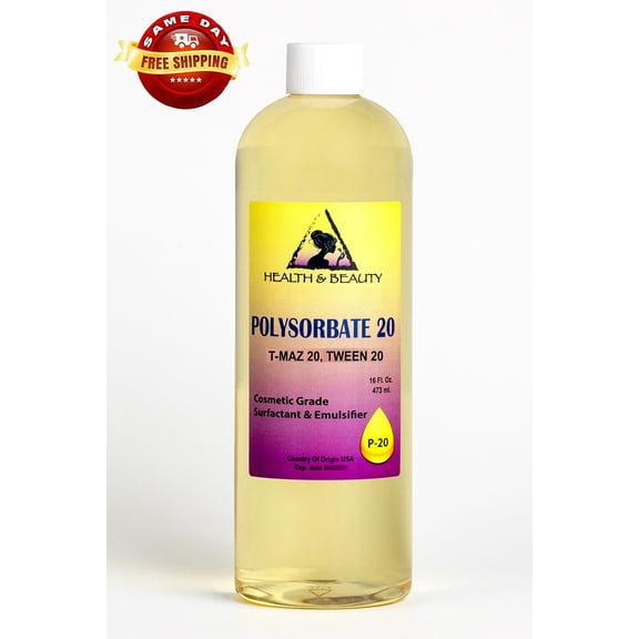 POLYSORBATE 20 T-MAZ 20 TWEEN 20 SOLUBILIZER SURFACTANT & EMULSIFIER PURE 48 OZ