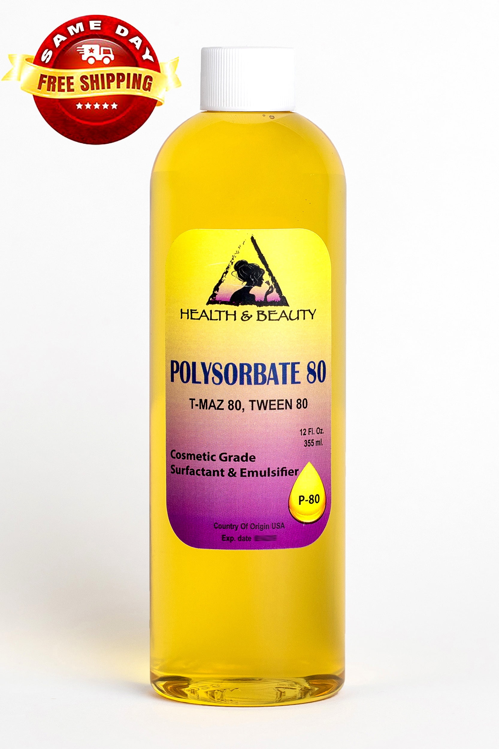Polysorbate 80, 32oz Safety Sealed Container T-MAZ 80, Tween 80 100% Pure  Surfactant & Emulsifier Made in The USA