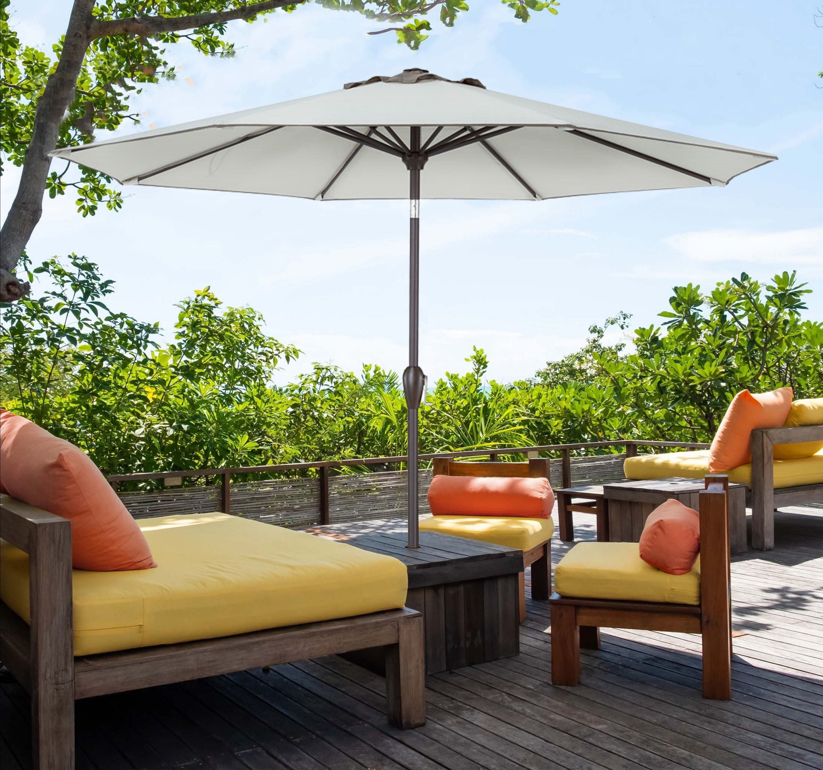 is pottery barn patio umbrella easy to open 10ft 3-Tier Market White Pole, Push Button Tilt, Crank Best Choice Products Pair with any of our umbrella stands (sold separately) 10' Rectangular Outdoor Umbrella Canopy,