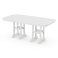 thumbnail image 1 of POLYWOOD 37.72" Plastic Easy to Clean Outdoor Dining Table, White, 1 of 2
