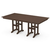 POLYWOOD 37.72 Plastic Outdoor Dining Table, Brown