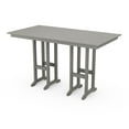 thumbnail image 1 of POLYWOOD 37" x 72" Farmhouse Patio Bar Table with Weather-Resistant Design, Slate Grey, 1 of 2