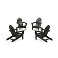 thumbnail image 1 of POLYWOOD 4-Piece Classic Adirondack Conversation Set in Black, 1 of 5