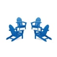 thumbnail image 1 of POLYWOOD 4-Piece Classic Adirondack Conversation Set in Pacific Blue, 1 of 5