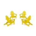 thumbnail image 1 of POLYWOOD 4-Piece Classic Folding Adirondack Conversation Set in Lemon, 1 of 6