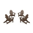 thumbnail image 1 of POLYWOOD 4-Piece Classic Folding Outdoor Adirondack Conversation Set in Mahogany, 1 of 6