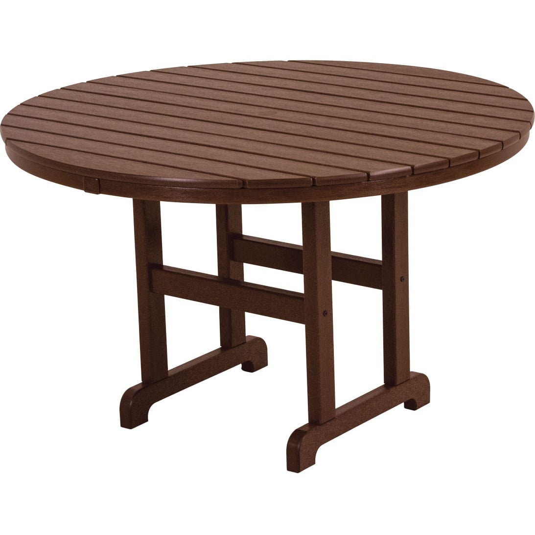 48" Round Mahogany Polywood Outdoor Dining Table