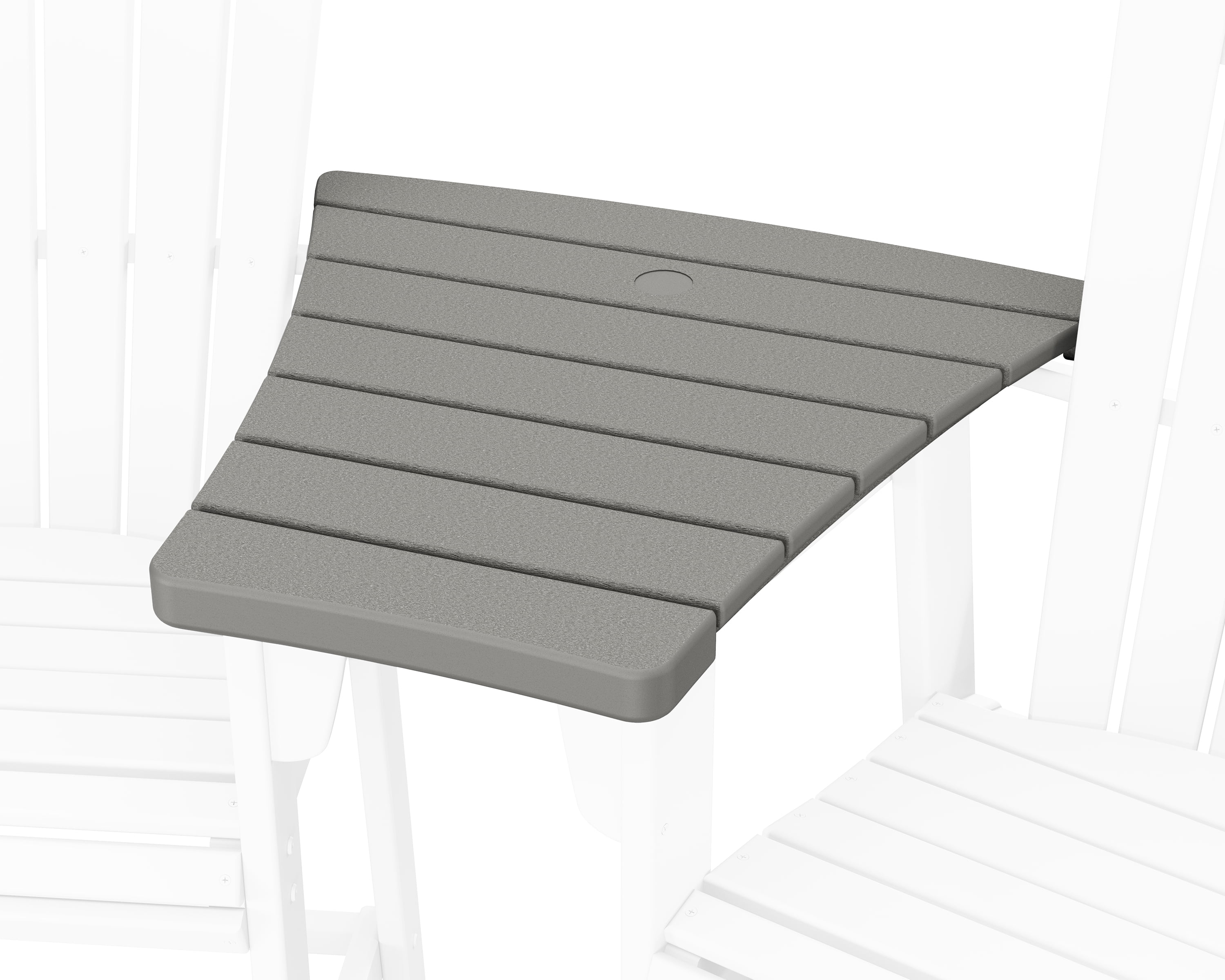 Adjoining Table POLYWOOD 600 Series Angled Adirondack Dining Connecting Table in Slate ...