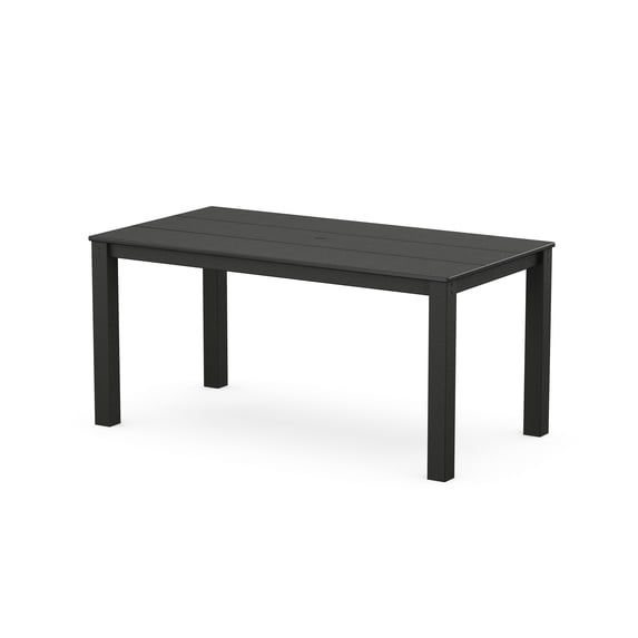 POLYWOOD 64" Rectangle Outdoor Dining Table, Black