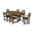 thumbnail image 1 of POLYWOOD 7 Piece La Casa Arm Chair Dining Set in Teak, 1 of 1