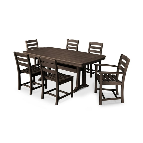 POLYWOOD 7 Piece La Casa Dining Set in Mahogany