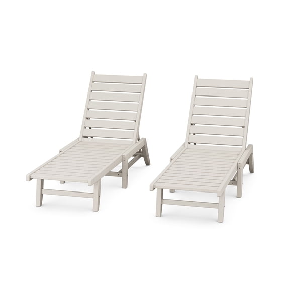 POLYWOOD Canyon 2 Pack Chaise Set in Sand
