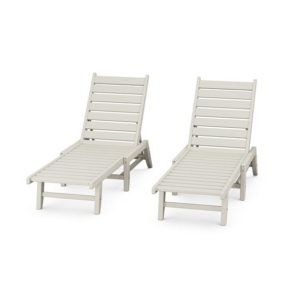 POLYWOOD® Canyon 2 Pack Chaise Set in Sand