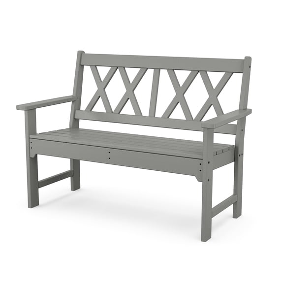 POLYWOOD Canyon 48” Bench in Slate Grey