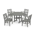 thumbnail image 1 of POLYWOOD Canyon 5-Piece Round Farmhouse Dining Set in Slate Grey, 1 of 6