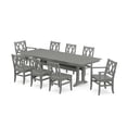 thumbnail image 1 of POLYWOOD Canyon 9-Piece Farmhouse Dining Set with Trestle Legs in Slate Grey, 1 of 10