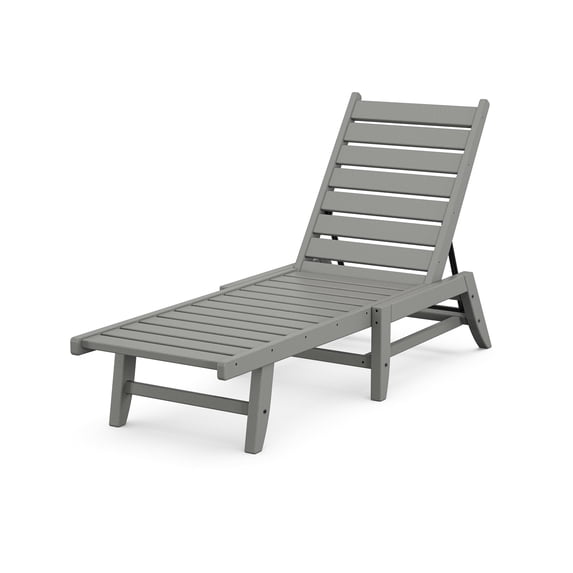 POLYWOOD Canyon Chaise Lounge in Slate Grey