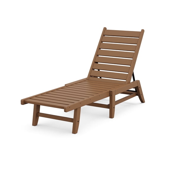POLYWOOD Canyon Chaise Lounge in Teak