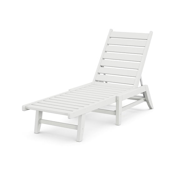 POLYWOOD Canyon Chaise Lounge in White