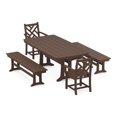 thumbnail image 1 of POLYWOOD Chippendale 5-Piece Dining Set with Trestle Legs in Mahogany, 1 of 2
