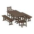 thumbnail image 1 of POLYWOOD Chippendale 5-Piece Farmhouse Dining Set with Benches in Mahogany, 1 of 2